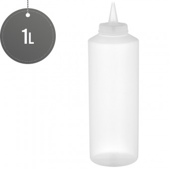 Sauce Bottle Clear 1000ml (35oz)