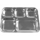 Stainless Steel 5CP Compartment Tray 34x26cm SERVEWARE image