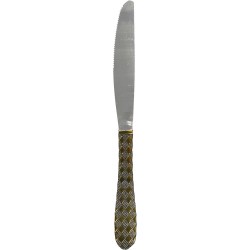 Stainless Steel GOLD Embellish Table Knife 6pk