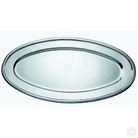 Stainless Steel Oval Tray 35 Cm image