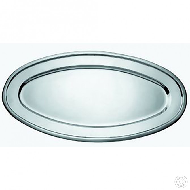 Stainless Steel Oval Tray 35 Cm image