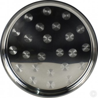 Stainless Steel Round Serving Plate Tray 45cm