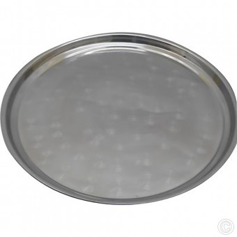 Stainless Steel Round Serving Plate Tray 45cm