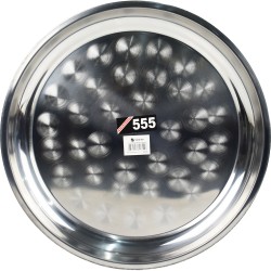 Stainless Steel Round Serving Platter 60cm