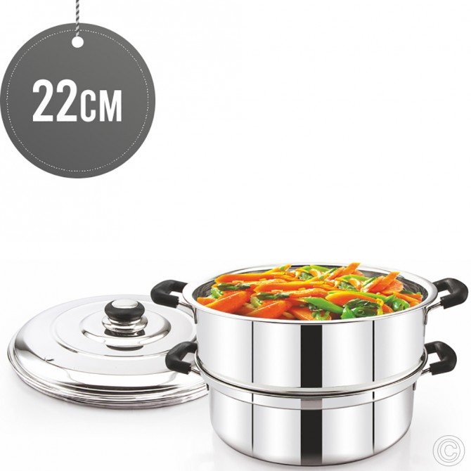 Diamond Stainless Steel Steamer Medium 22cm image