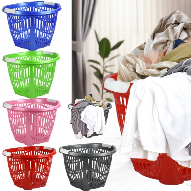 Elite Deep Round Laundry Basket 49 x 45 x 35cm STORAGE & ORGANISATION image