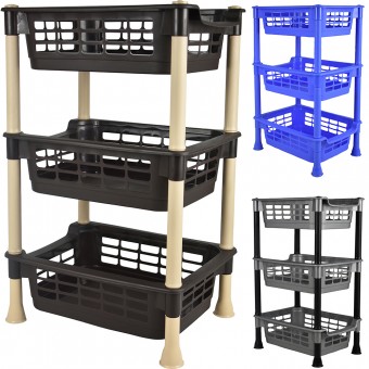 Modular Plastic Vegetable Rack 3 Tier