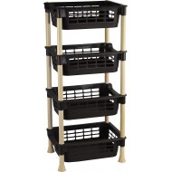 Modular Plastic Vegetable Rack 4 Tier