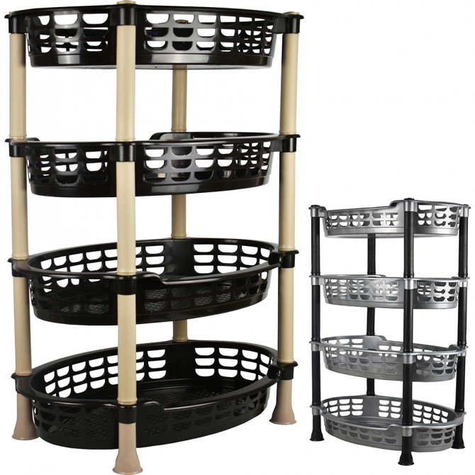 Oval 4 Tier Fruit and Vegetable Kitchen Rack STORAGE & ORGANISATION image