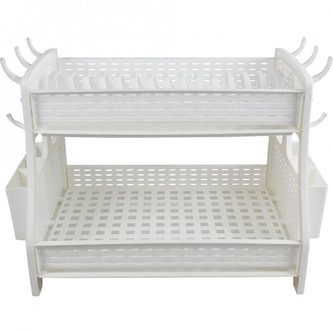 Plastic Dish Drainer Rack With Cutlery Holder Large image